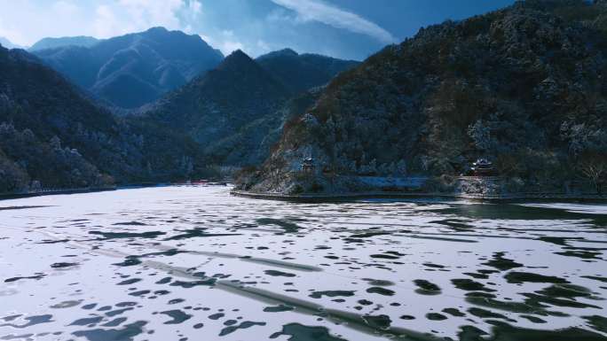 「原创」秦岭终南山翠华山雪景4k航拍