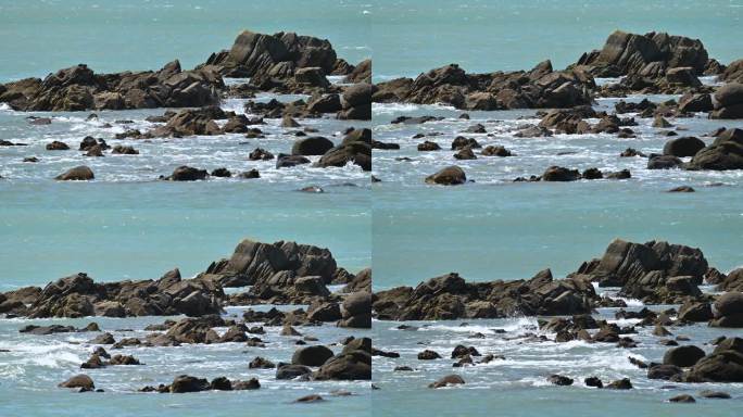 海浪及礁石慢动作