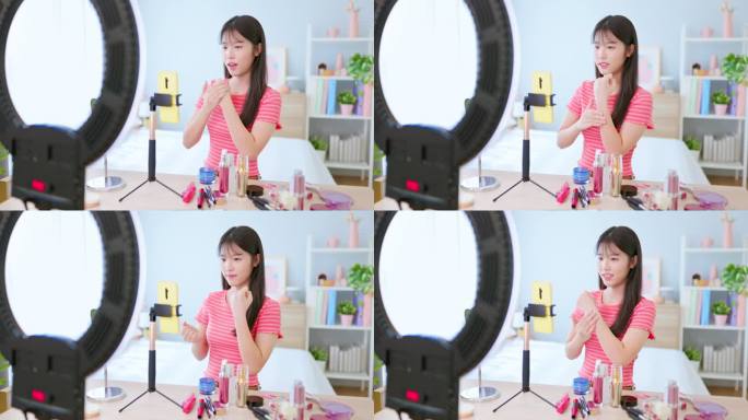 十几岁的女孩流护肤品