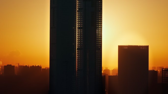 宁夏银川城市阳光清晨