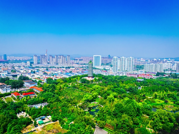 沂水文峰塔5k素材 临沂城市风景