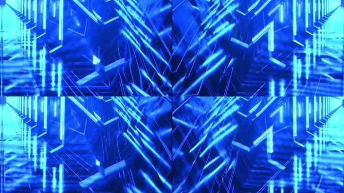 宽屏，蓝色推进线条动态