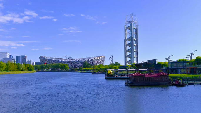 北京地标性建筑 奥林匹克公园塔 鸟巢