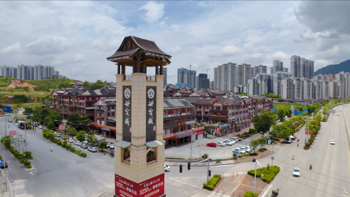 广西陆川县世客城白天与夜景