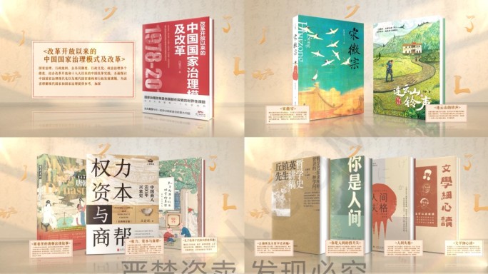 新书发布书籍展示立体书展示AE模版