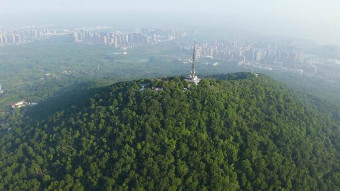 4K大蜀山森林 合肥地标 航拍大景