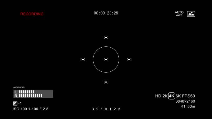 4K摄影摄像相机取景框AE模板04