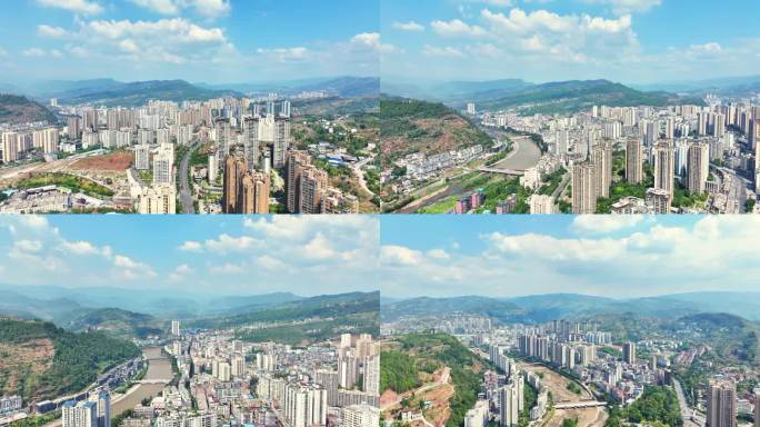 航拍重庆市石柱县