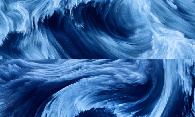 中式写意大海海浪意境背景宽