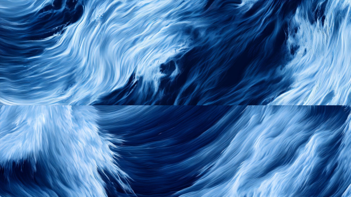 中式写意大海海浪意境背景宽