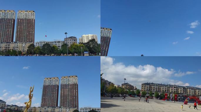 无人机挂国旗