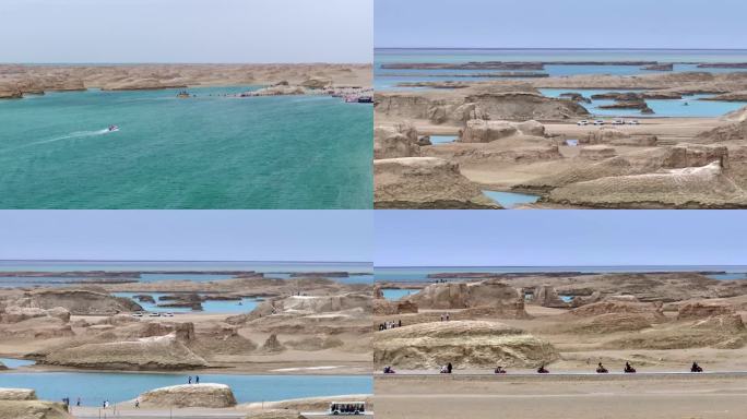 青海乌苏特水上雅丹风光