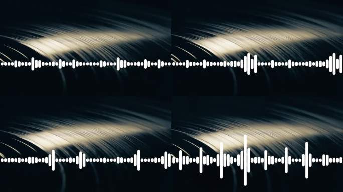 乙烯基板和声音波形