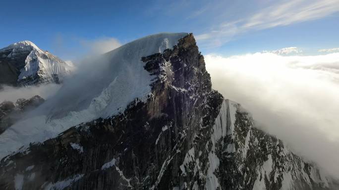 西藏阿里雪山冰川穿越机拍摄