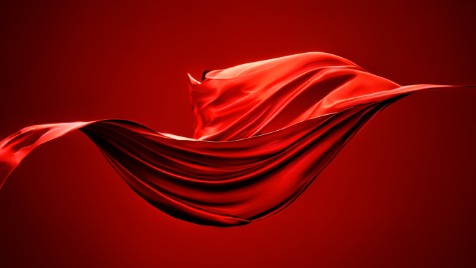 国庆节红色飘带背景
