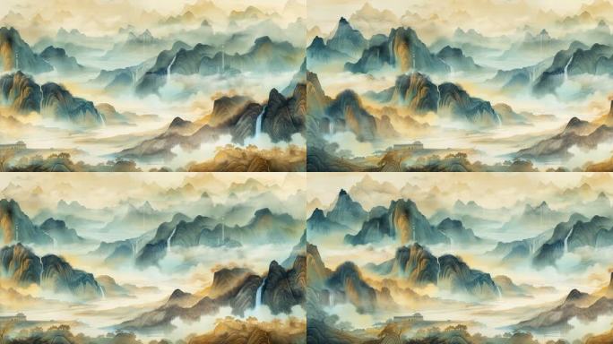 山河 壮美 LED视频 舞台背景