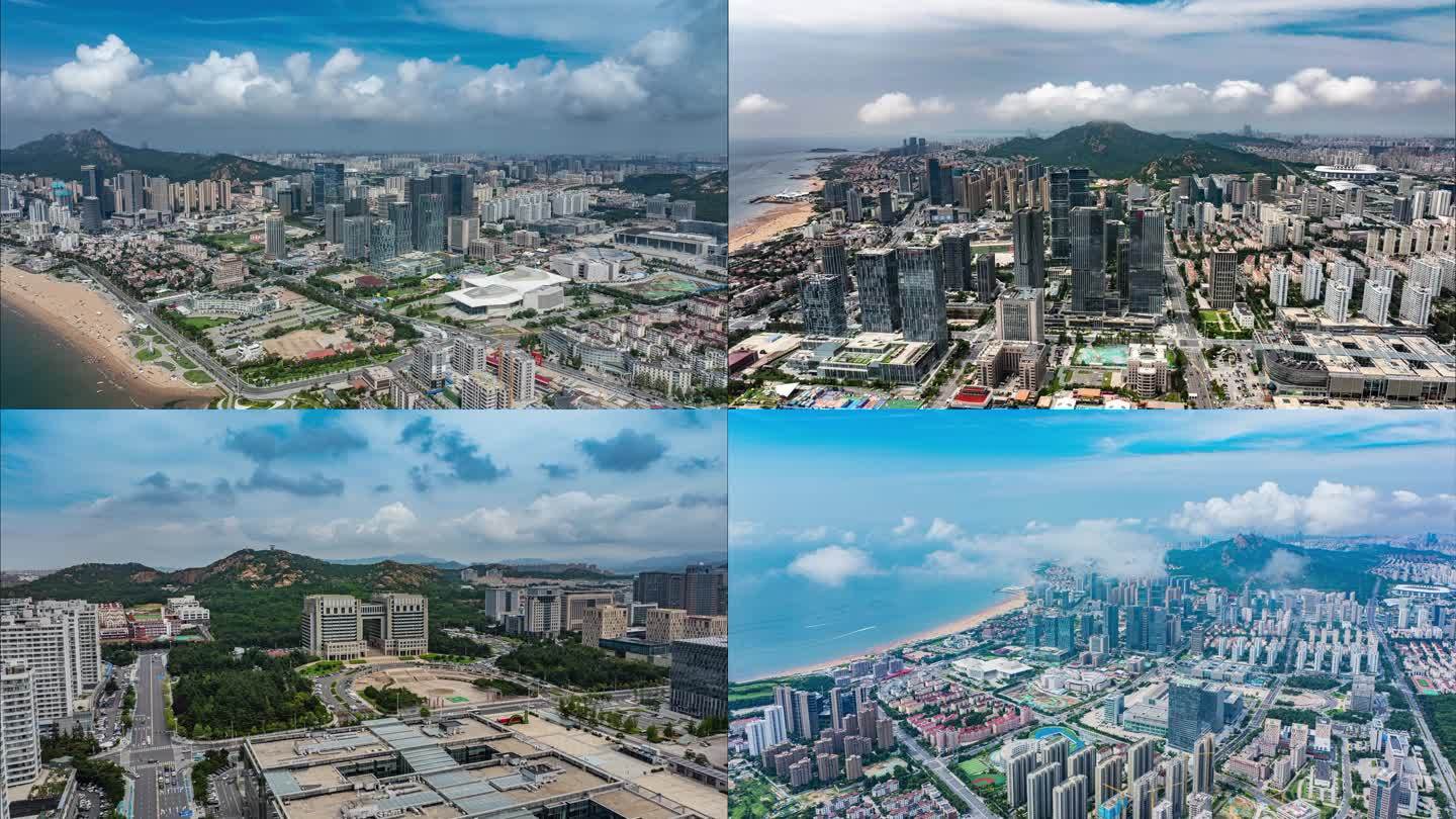 航拍延时-最全崂山商务区