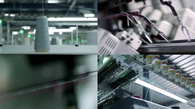 羊绒电脑针织机织羊绒细节特写 含同期声