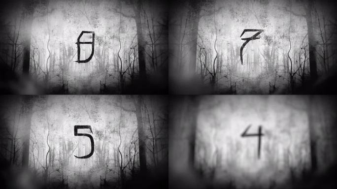 倒计时10秒恐怖电影万圣节恐怖定时器动画背景