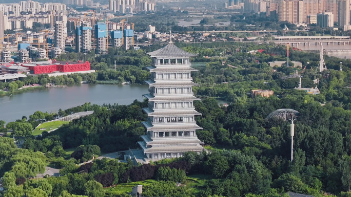 西安世博园航拍