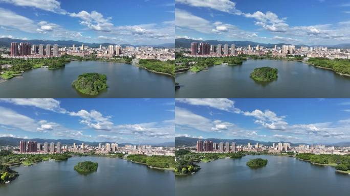 碧水蓝天的云南瑞丽市