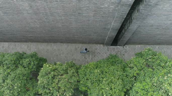 书院门 城墙 文化 航拍 西安