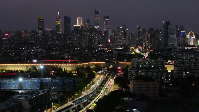 南京新街口、南京城墙夜景