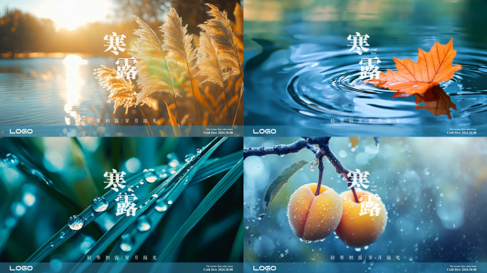 寒露二十四节气 动态海报地产企业高端海报