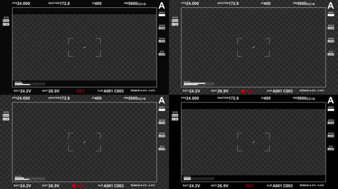 4K透明通道摄像摄影取景框