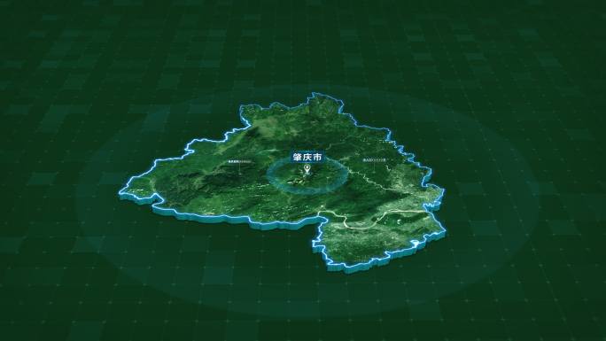 4K广东省肇庆市面积人口区位地图信息展示