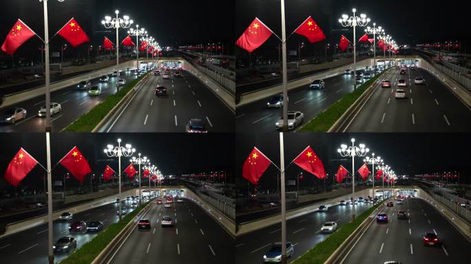 深圳国庆滨河大道车流
