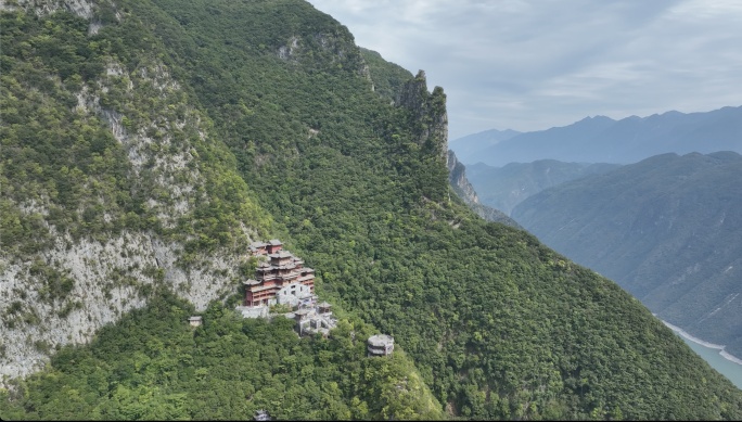 重庆巫山 长江三峡神女峰 三峡龙脊 航拍