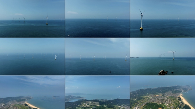 平潭海上风车航拍