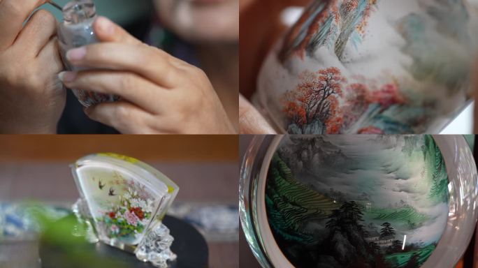 云南滇派内画工艺制作工程以及精美作品展示