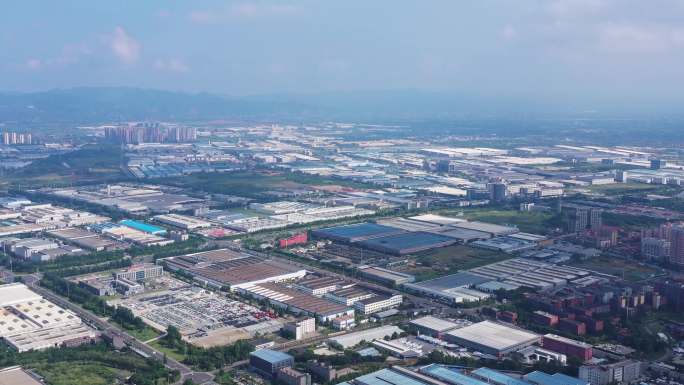 工业园区延时航拍