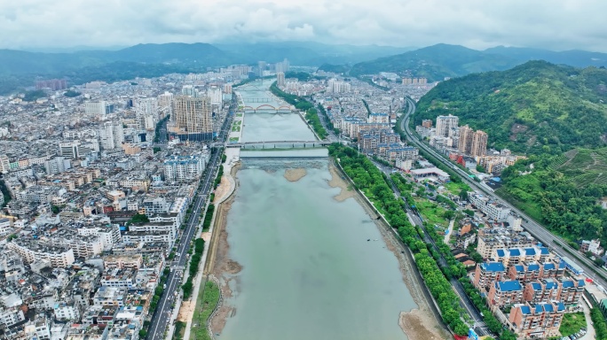 【正版素材】福建福鼎航拍桐山溪0038