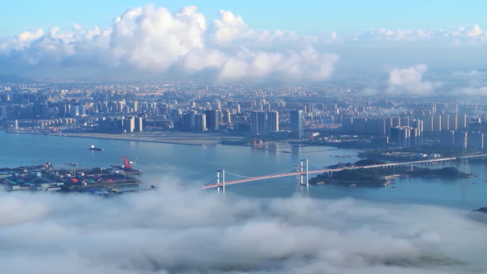 汕头海湾云海4K航拍