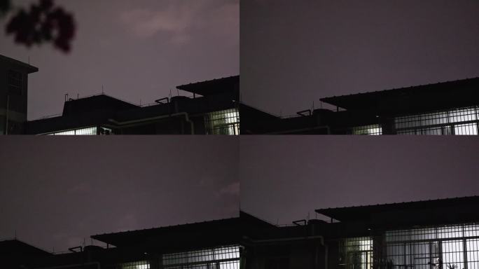 晚霞、雷雨和闪电