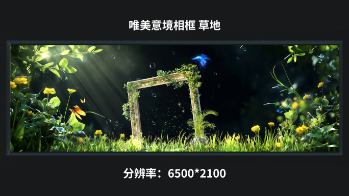 【6k】唯美意境相框 草地
