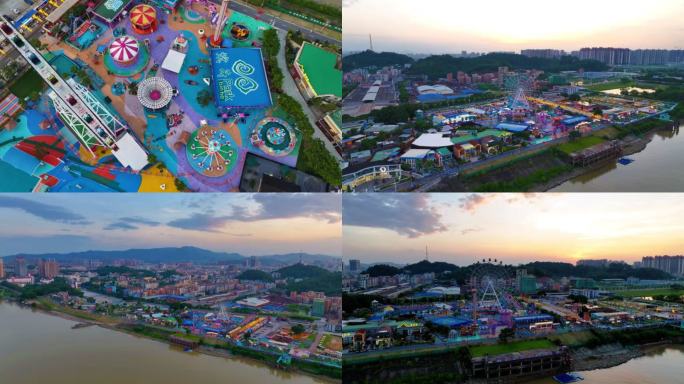 佛山高明滨河park生态文创园航拍