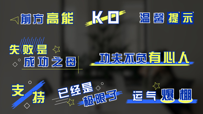 4K 综艺花字真人秀花字字幕