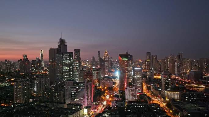 天津城市夜景航拍