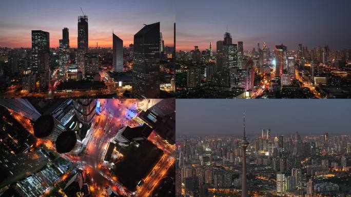 天津城市夜景航拍
