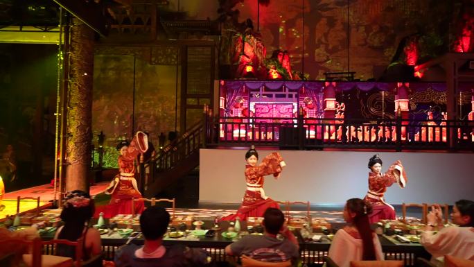 汉服装扮  沉浸用餐 汉服文化 实景演出
