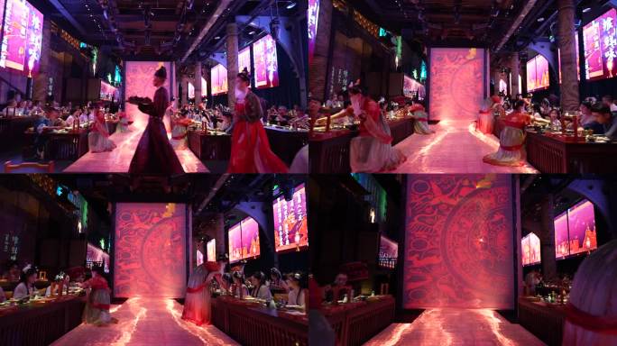 汉服装扮  沉浸用餐 汉服文化 实景演出
