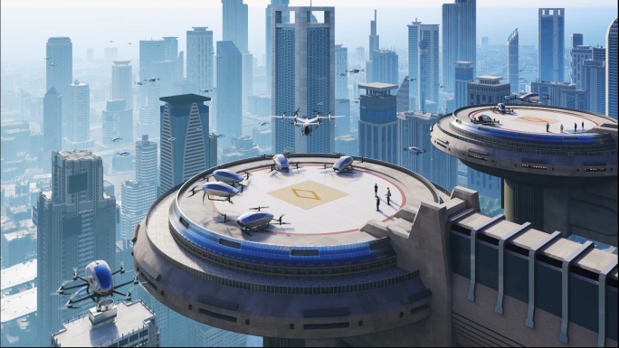 无人机低空经济无人机物流低空产业三维3D