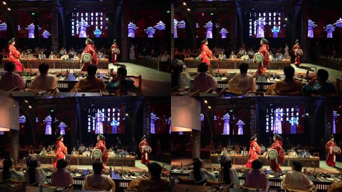 汉服装扮  沉浸用餐 汉服文化 实景演出