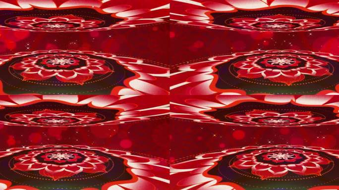 宽屏红色民族风舞台循环