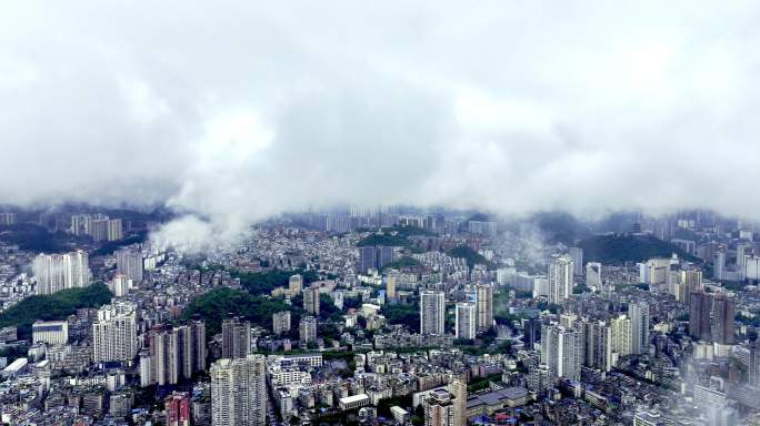 贵州 贵阳 穿云破雾 城市大景