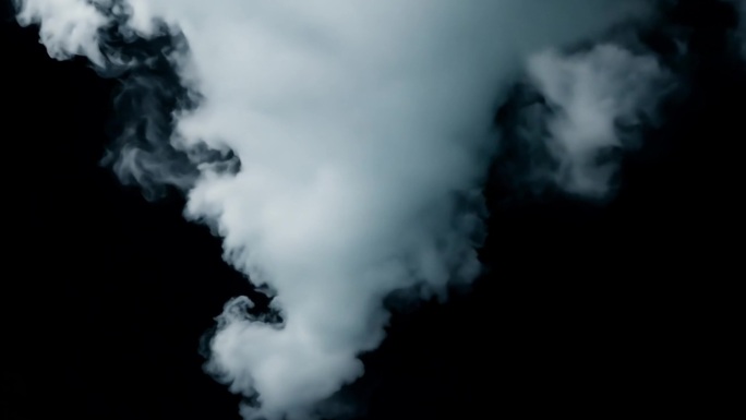 云飘动翻滚 黑色背景抠像